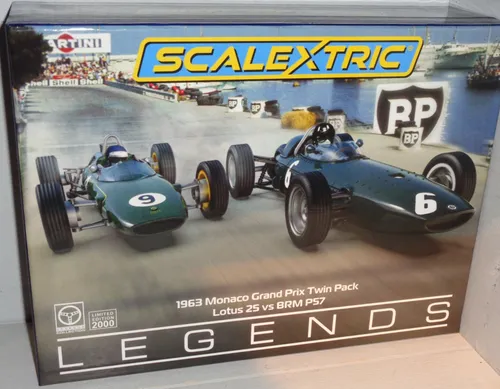 Scalextric C4580A 1963 Monaco Grand Prix Lotus 25 vs BRM P57 limited Edition