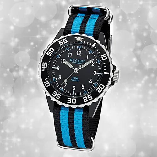 Regent Textil Kinder Jugend Uhr F-1126 von Regent