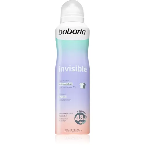 Babaria Deodorant Invisible Antitranspirant-Spray gegen Schweissflecken 200 ml