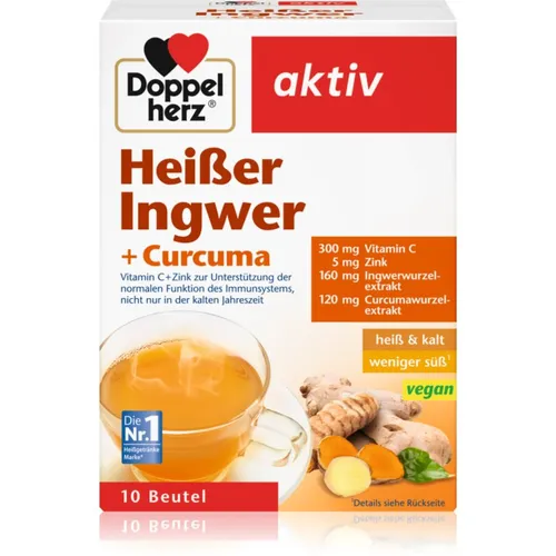 Doppelherz heisser Ingwer+curcuma Beutel