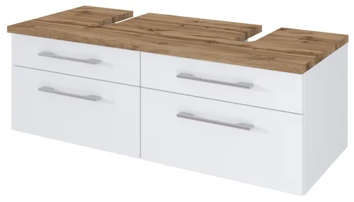 Held Möbel Unterbeckenschrank Davos 120 cm - Badezimmerschrank in modernem Design, bietet mit 120 cm Breite viel Stauraum und ist aus robustem MDF gefertigt – ideal für jedes Badezimmer.