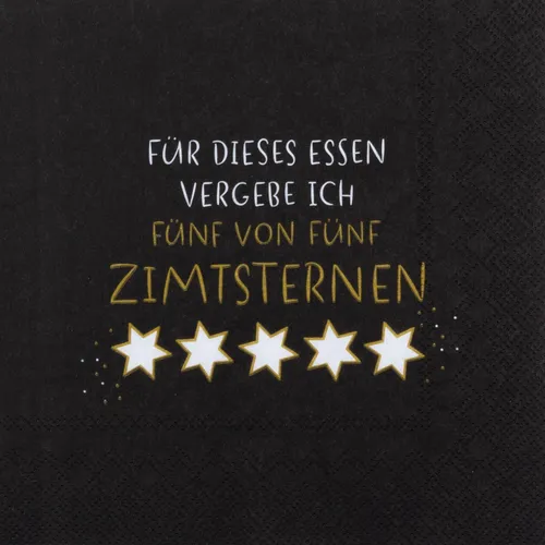 Zimtsterne Lunch Serviette Räder Design