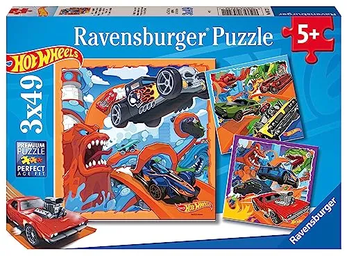 Ravensburger - Puzzle How Wheels, Kollektion 3 x 49, 3 Puzzle 49 Teile, Puzzle für Kinder, Empfohlenes Alter 5+ Jahre