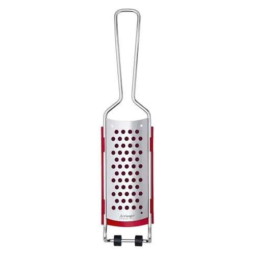 triangle Reibe Parmesan mit Fänger, 2-in-1 Klingenschutz, Antirutschnoppen, gehärteter Edelstahl