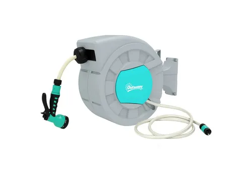 Outsunny Schlauchtrommel mit 30m Gartenschlauch