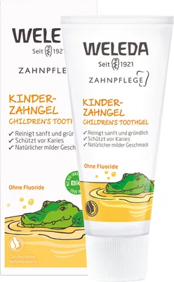Weleda Kinder-Zahngel 50 ml - Zahnpaste für Kinder ohne Fluoride, ideal für eine sanfte und effektive Kariesprophylaxe, macht das Zähneputzen zum Vergnügen.