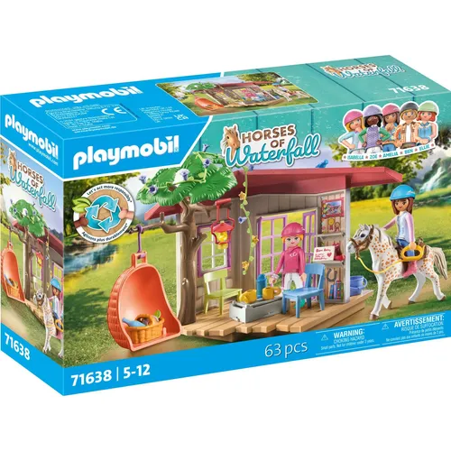 playmobil Spielset HORSES OF WATERFALL 71638 - Geheimes Clubhaus für Pferdefans, ab 4 Jahren, 63 Teile und nachhaltig aus über 80% recycelten Materialien