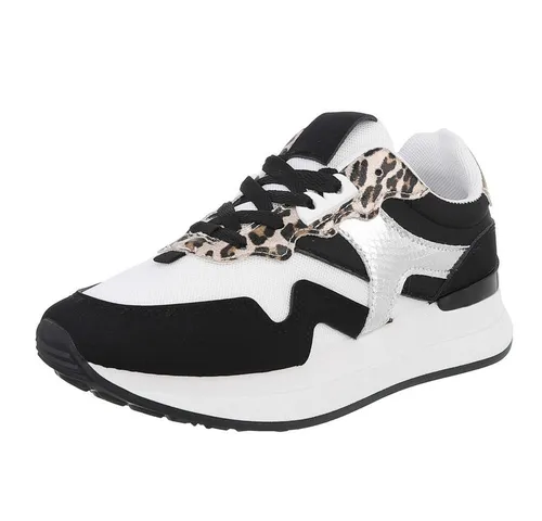 Ital-Design Bequeme Damen Sneakers mit stilvollem Design Sneaker (89929886) Keilabsatz/Wedge Sneakers Low in Weiß