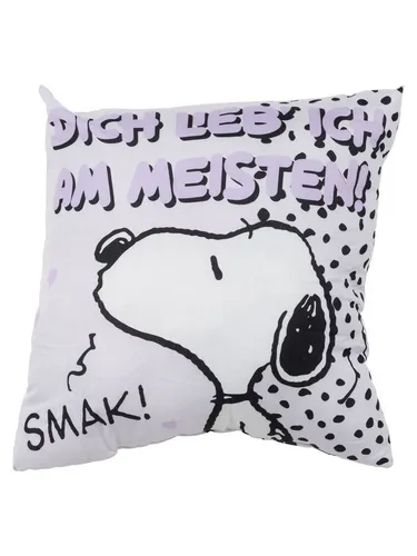 United Labels® Dekokissen Peanuts Snoopy Kissen Dich lieb ich Plüsch Zierkissen 40 x 40 cm