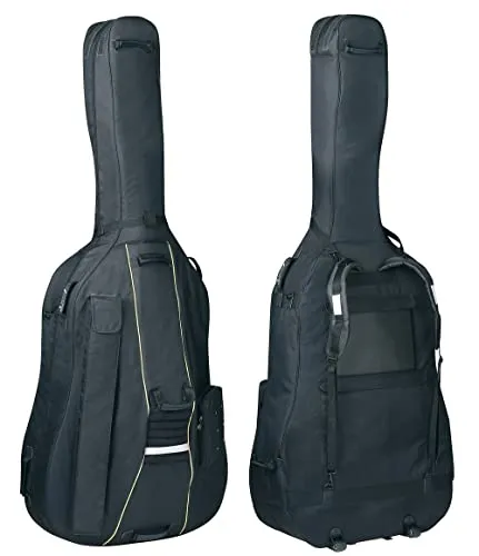 PURE GEWA Kontrabass Gig-Bag Classic mit 25 mm Polsterung - Streich- & Zupfinstrumentenkoffer & -hüllen: Optimaler Schutz für Ihr Instrument mit 25 mm Polsterung und einfachem Transport dank 2 Laufrollen.