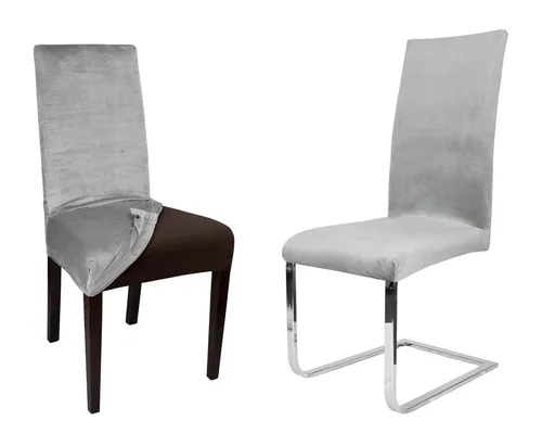 Beautex Stuhlhusse Lea Stuhlhussen, Samt Mikrofaser Stuhlbezug, elastische Stretch Husse