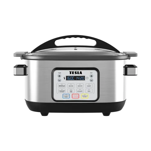 TESLA MultiCook M80 Deluxe Multikocher 10 intelligente Programme, Schongarer, Dampfgarer, Reiskocher, Bräter, Sous Vide, Kocher, 6 Liter, 1 250 W
