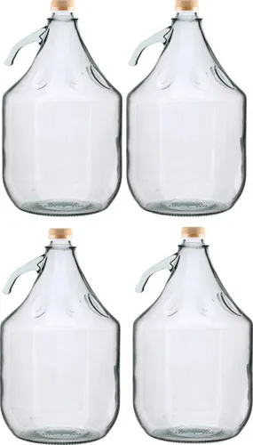 STÜCK Gärballon Flasche Glasballon Weinballon Glasflasche 5L 4