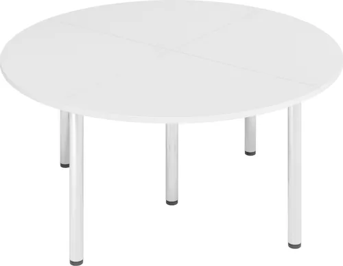 bümö Konferenztisch Kreis-Form 160x160 cm in weiß von bümö