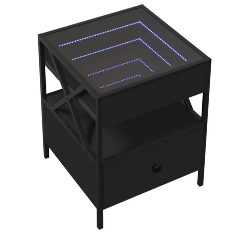 vidaXL Couchtisch mit Infinity-LED Schwarz 40x40x51 cm von vidaXL