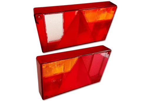 AJ.BA PKW-Anhänger Lichtscheibenset FP.62 – Links NSL & Rechts RFS - Hochwertiges Lichtscheibenset FP.62 für Anhänger mit integrierter Nebelschlussleuchte und Rückfahrscheinwerfer. Robuste PMMA-Konstruktion für optimale Sichtbarkeit und einfache Montage.