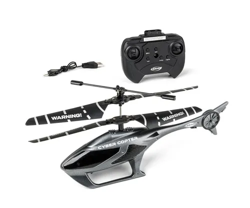Carson Cyber Copter IR 2Ch RTF grau – Einsteiger Hubschrauber mit LED-Beleuchtung