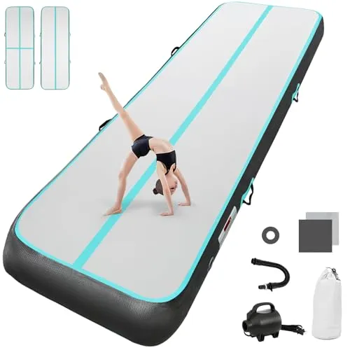 airtrack matte mit elektrischer Luftpumpe 10cm hoch 2M Tumbling Matten Aufblasbare turnmatte Matte gymnastikmatte Yogamatte Camping Trainingsmatte