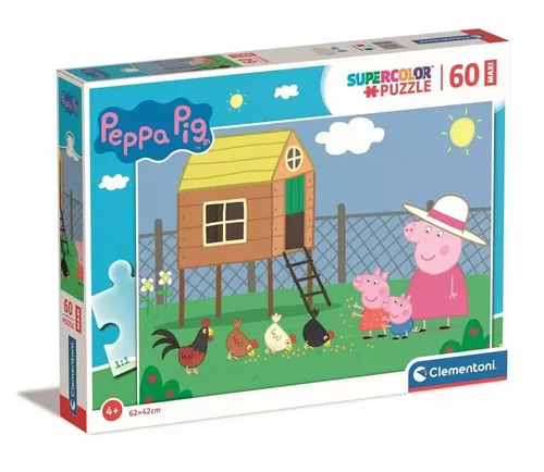 Puzzle 60 Maxi Super Kolor Peppa Pig Clementoni 8005125265909