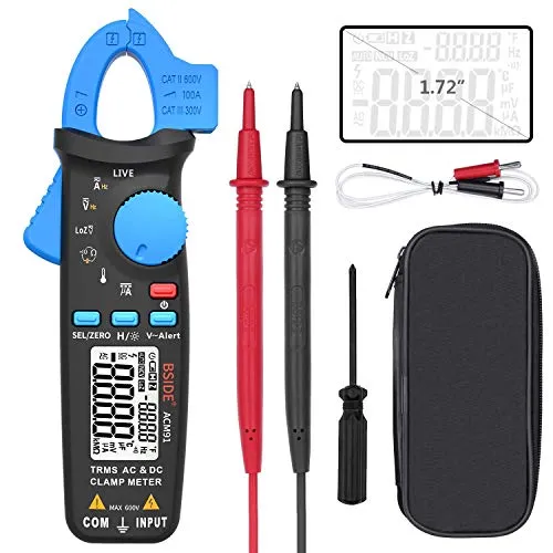 Yangers True RMS 6000 Count Digital Multimeter mit Messleitung AC/DC-Stromzangenprüfgerät für berührungslose Spannungsprüfer für Frequenz-Temperatur-Widerstands-Kontinuität mit Clip