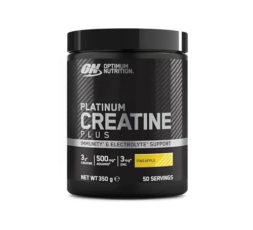 Optimum Nutrition Platinum Creatine Plus - Ananas, 350 g Dose - Protein Shakes & Muskelaufbau, fördert die Muskelkraft und Ausdauer für optimale Trainingsergebnisse.