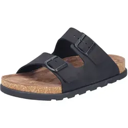 Rieker Pantolette - Bequemer Sommerschuh in Schwarz - Wanderschuhe mit bequemem Fußbett, ideal als Strandschuh oder Hausschuh. Rutschhemmende Gummisohle für sicheren Halt.