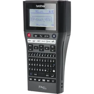 Brother P-touch H500 Beschriftungsgerät - Handgerät mit USB und QWERTY Tastatur - Drucker für selbstklebende TZe-Schriftbänder bis 24mm. Mit beleuchtetem Display, automatischem Bandabschnitt und 200 Zeichen Arbeitsspeicher für effizientes Beschriften.