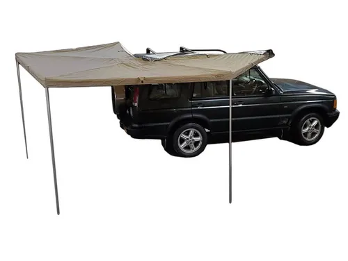 Prime Wing 270° Markise Beifahrerseite beige für Autodachzelte - Zelt-Zubehör von Prime Tech, vielseitig einsetzbar und ideal für zusätzlichen Schatten und Schutz beim Campen.