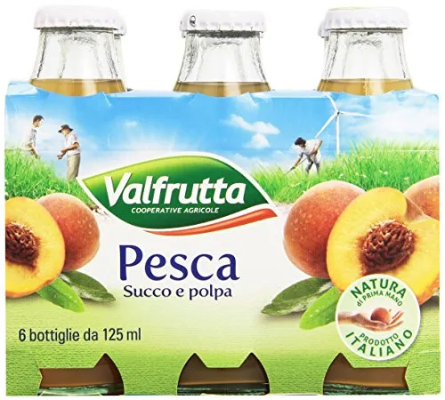 Valfrutta Pesca 'Pfirsichnektar', 6x 125 ml