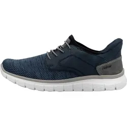 Rieker Herren Schnürschuhe in Blau, Größe 47 - Schnürer mit Gummizug für einfaches Anziehen, ultraleichte Sohle und Komfortweite G 1/2 für höchsten Tragekomfort – ideal für den Alltag.