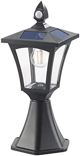 Royal Gardineer Gartenlampe: Solar-LED-Stand- & Wandlaterne, PIR-Sensor, Dämmerungssensor, 300 lm (Solarleuchte mit Bewegungsmelder, Solarleuchten Gartendeko, Bewegungs Melder)