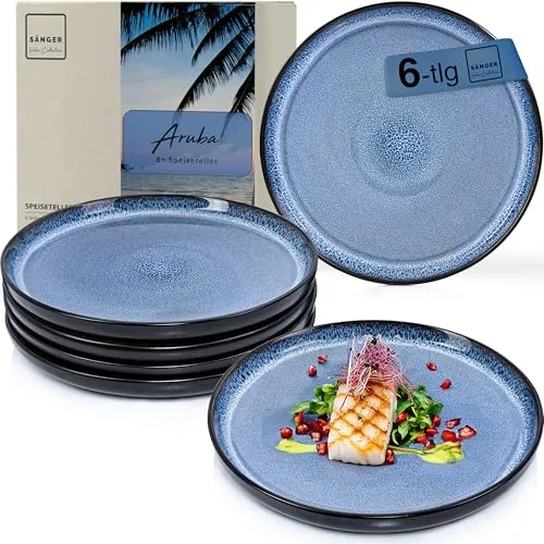 Sänger Aruba Teller Set für 6 Personen in blau von Sänger