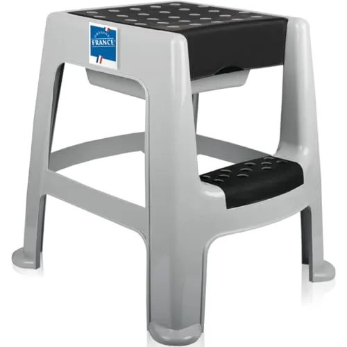 Tritthocker 2 Stufen bis 150 kg mit Staufach