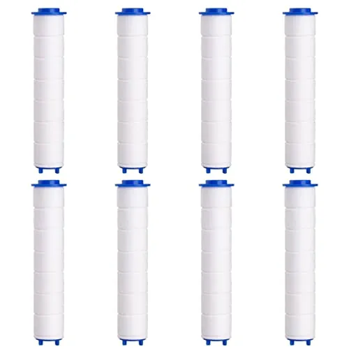 VEGCOO Duschkopffilter, 8 Stück, Duschfilter aus Baumwolle, PP, abnehmbarer Anti-Kalk-Duschkopf