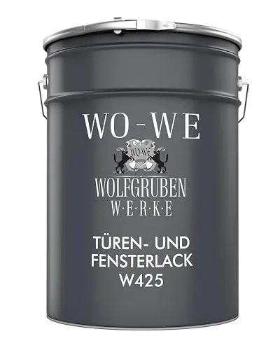 WO-WE Türen und Fensterlack 3in1 Klarlack für Holz und Metall - 5L - Vielseitiger WO-WE W425 Lack für Fenster, Türen und Möbel. Wetterfest, UV-beständig und mit seidenglänzendem Finish für langlebige, elegante Oberflächen. Ideal für Innen- und Außenanwendungen.