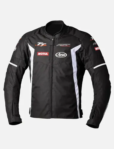 RST IOM Team Evo Motorrad Textiljacke, schwarz-weiss, Größe S