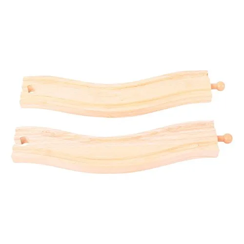 Bigjigs Rail Holzschienen Slingerd 21,5cm (Pack von 2)