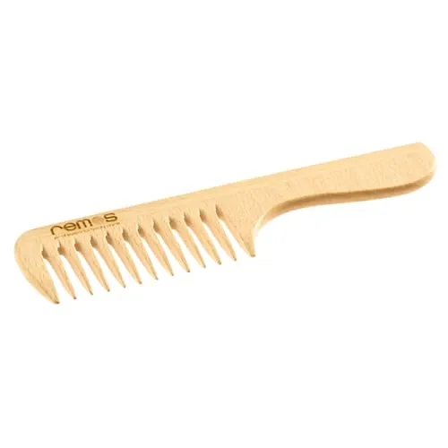 Produktbild REMOS Holzkamm mit Griff aus heimischem Buchenholz 19.5 cm mit mittlerer Zahnung