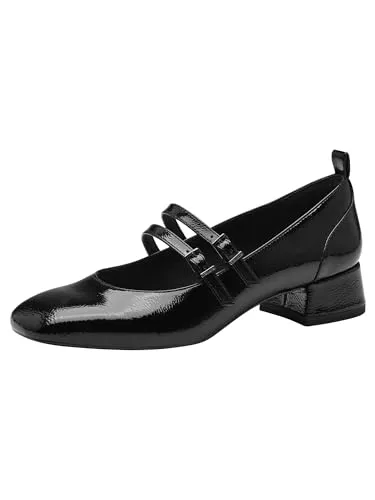Tamaris Pumps 1-22318-43 007 - Elegante Damen-Pumps - Damen-Pumps mit 3,5 cm Blockabsatz, ideal für den Alltag und besondere Anlässe. Bequem und stilvoll dank hochwertigem Materialmix aus Textil und Synthetik.