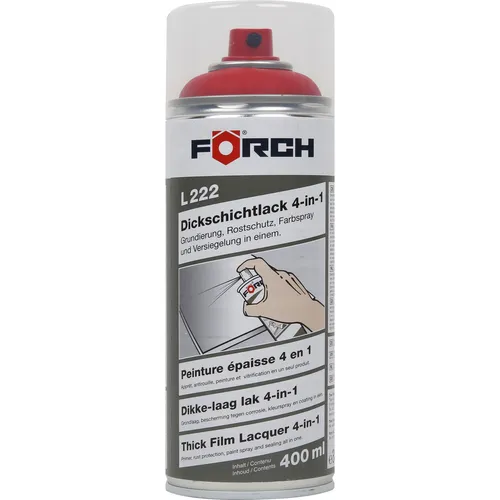 FÖRCH L222 Dickschichtlack 4in1 RAL 3020 VERKEHRSROT 400ml Grundierung Rostschutz Versiegelung