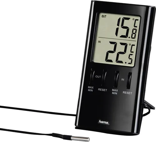 Hama Lcd-thermometer T-350 Zwart