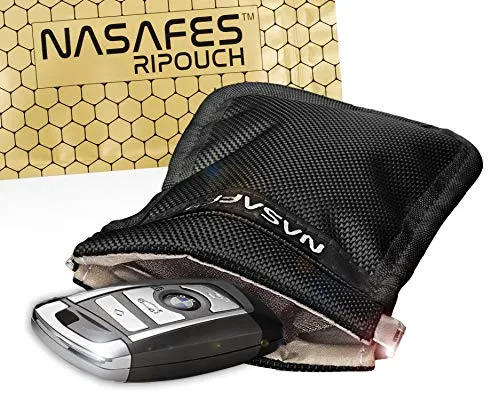 Keyless Go Schutz Tasche für Autoschlüssel - Schlüsselmäppchen für Herren mit geräuschlosem Federverschluss, blockiert Funkfrequenzen für Autos aus Europa, Amerika & Asien – sicher und praktisch!