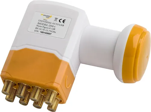 Octo LNB HD Digital Full HDTV 8 Teilnehmer Wetterschutz 3D 4k 0,1dB Okto Golden