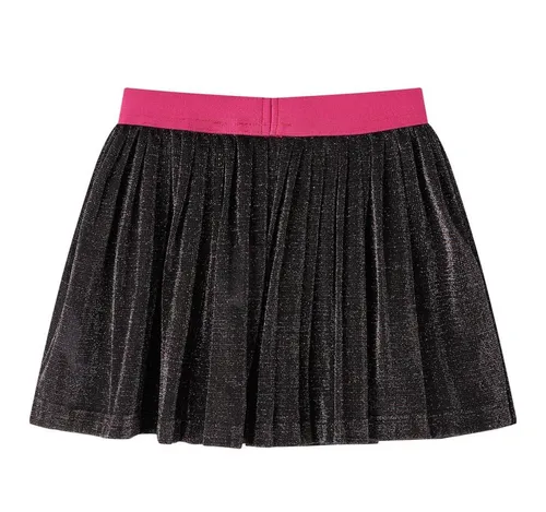 Kinder Faltenrock mit Glitzer Mädchen Rock Minirock Mädchenrock Marineblau 140