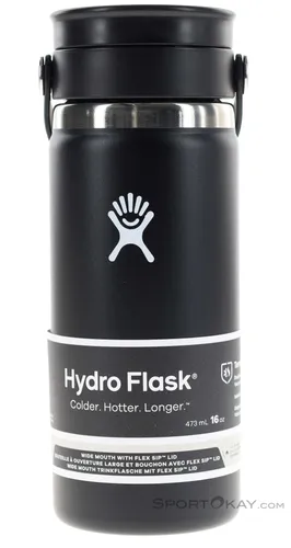 Hydro Flask 16oz Wide Mouth Flex Slip Lid – Schwarz - Thermobehälter mit Flex Slip Lid für einfaches Trinken und Auslaufschutz, perfekt für unterwegs und hält Getränke stundenlang heiß oder kalt.