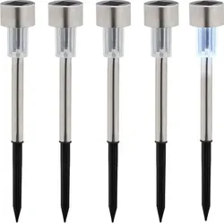 relaxdays Solarlampen Set - Silber