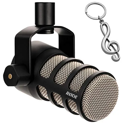 RØDE Podmic Podcast-Mikrofon mit Schlüssel-Anhänger - Professionelles XLR Mikrofon, optimiert für Podcasting mit integrierter Schwenkhalterung und internem Popfilter für klare Sprachaufnahmen. Ideal für Podcaster und Streamer.