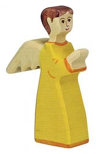 Holztiger 80300 Engel 2, orange Holzfigur bemalt