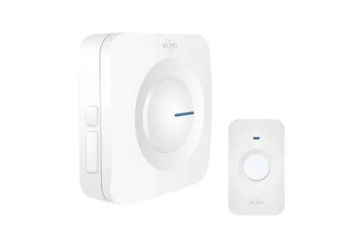 Elro Türklingel-Set DB3000-P1C1, 1 Empfänger, 52 Klingeltöne, (Komplett-Set, 2-tlg., Klingeldrücker und Empfänger), Drahtloses Türklingel Set Blinkende LED-Lampe