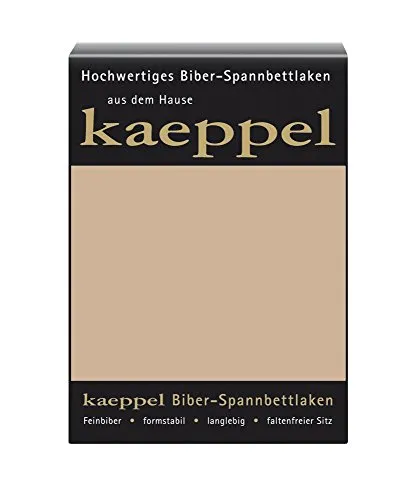 Kaeppel Biber Spannbetttuch 1677, 180-200 x 200 cm Sand - Hochwertiges Biber-Spannbetttuch von Kaeppel, perfekt für gemütlichen Schlafkomfort. Robuste Qualität und ansprechendes Design für eine stilvolle Schlafumgebung.